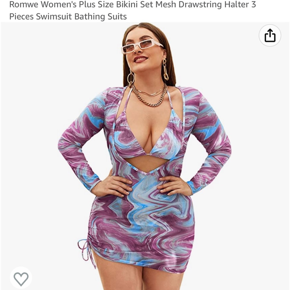 New XXL women’s plus size bikini set summer vacation travel swimming